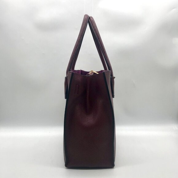 Michael Kors Burgundy Leather Mercer Convertible Satchel Bag - Picture 3 of 11